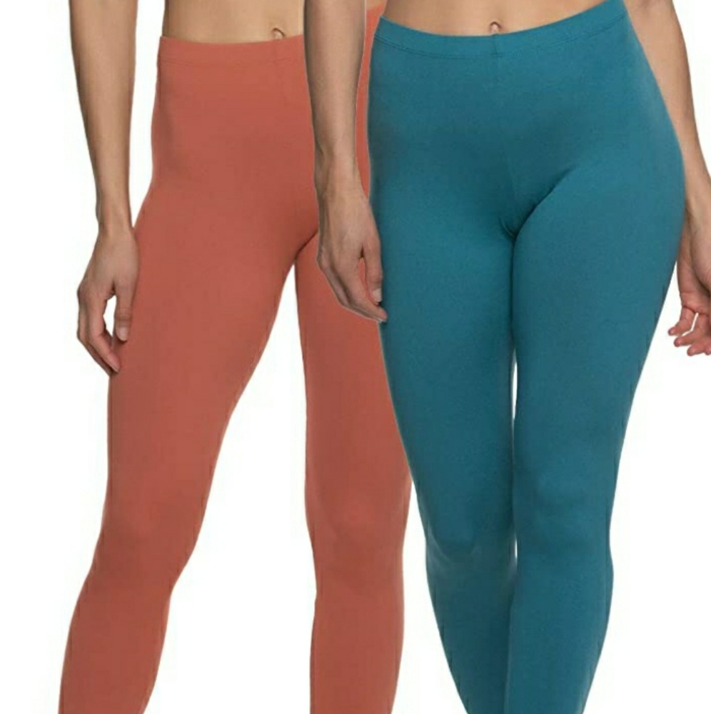 Felina Leggings in Teal & Terracotta